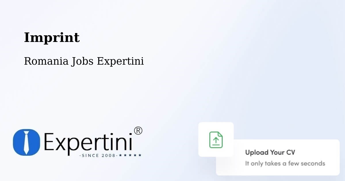 Imprint – Borş - Romania Jobs Expertini